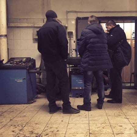 Закончилось занятие по шиномонтажу с первой группой февраля